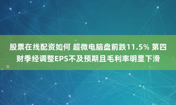 股票在线配资如何 超微电脑盘前跌11.5% 第四财季经调整EPS不及预期且毛利率明显下滑